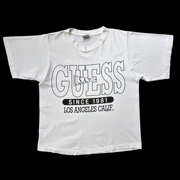 Guess Other - 90s vintage Guess crop t-shirt 1992 USA Los Angeles California short.